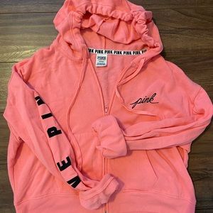 Neon PINK Zip Hoodie